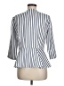 Boston Proper 100% Polyester Stripes White Blazer Size M - photo 2