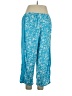 Cuddl Duds Floral Blue Casual Pants Size XL - photo 2