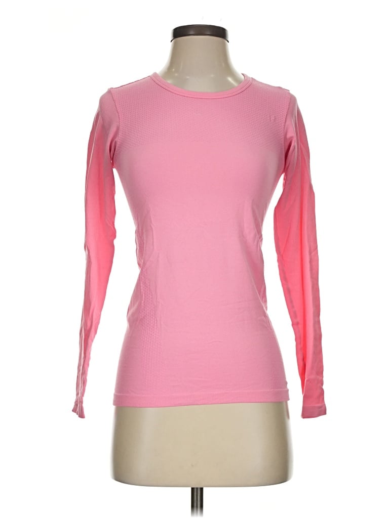 Pre-owned Alo Yoga Long Sleeve T-shirt In Pink