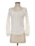 Plush Polka Dots White Pullover Sweater Size S - photo 1