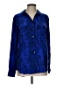 Equipment Animal Print Blue Long Sleeve Blouse Size L - photo 1