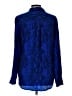 Equipment Animal Print Blue Long Sleeve Blouse Size L - photo 2