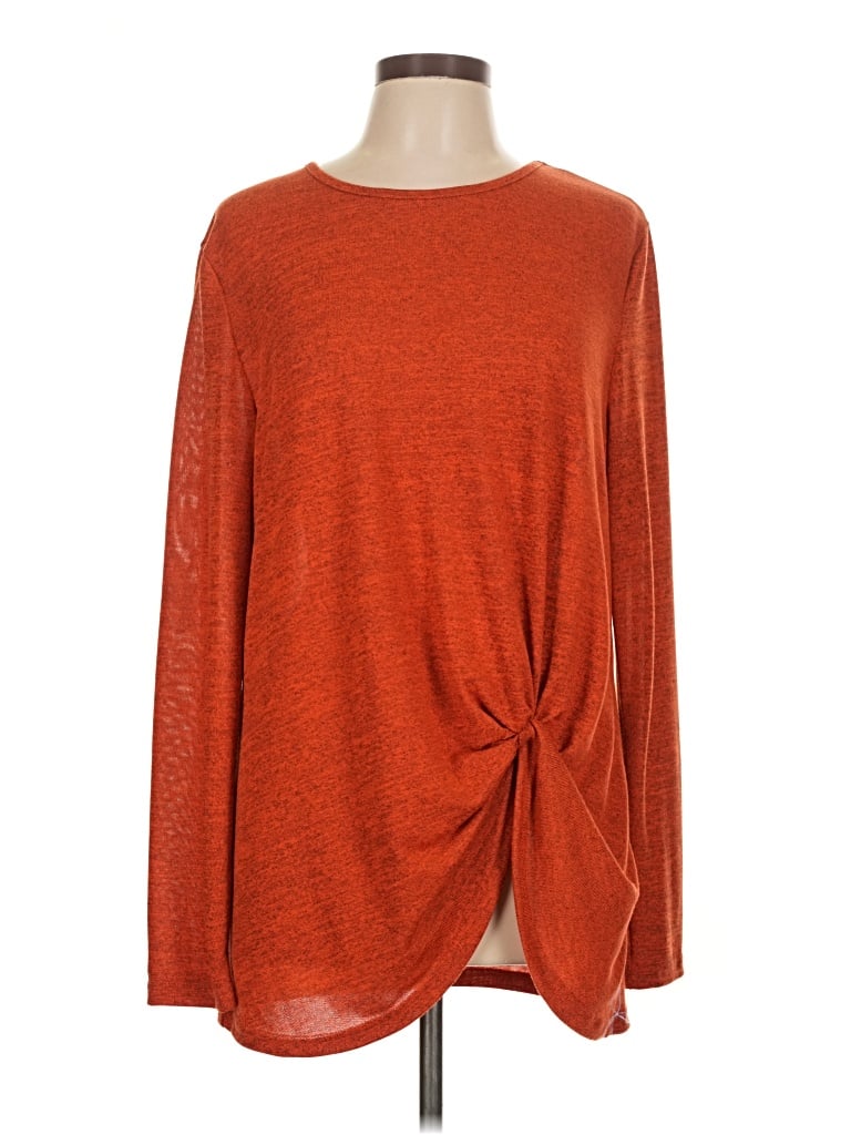 Pre-owned Shein Long Sleeve T-shirt In Orange