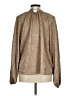 Ann Taylor LOFT Metallic Tan Long Sleeve Blouse Size M - photo 2