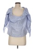 BCBGMAXAZRIA 100% Cotton Blue 3/4 Sleeve Blouse Size M - photo 1