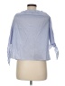 BCBGMAXAZRIA 100% Cotton Blue 3/4 Sleeve Blouse Size M - photo 2