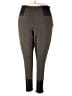 ELOQUII Elements Color Block Green Casual Pants Size 24 - photo 1