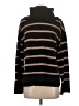 Ellen Tracy Stripes Brown Turtleneck Sweater Size S - photo 1