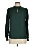 Ann Taylor LOFT 100% Polyester Green Long Sleeve Blouse Size M - photo 1