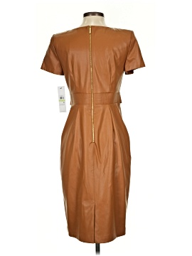 brown dress leather Trendy, Chic Women's Clothing Boutique Endless Blu Mocha Leather Midi Dress for Women, Adjustable Belt, Faux Leather, Polyester Lining, S Lane 201