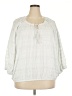 Skye's The Limit Silver 3/4 Sleeve Blouse Size 2X (estimated) - photo 1