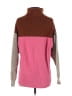 Free People Color Block Pink Turtleneck Sweater Size S - photo 2