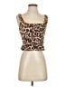 Cherry Mellow 100% Polyester Brown Sleeveless Top Size S - photo 1