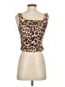 Cherry Mellow 100% Polyester Brown Sleeveless Top Size S - photo 2