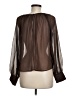 Old Navy 100% Polyester Brown Long Sleeve Blouse Size M - photo 2