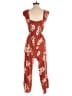 B.O.G Collective 100% Viscose Floral Red Jumpsuit Size XS - photo 2