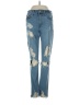 Unbranded Hearts Blue Jeans Size 4 - photo 1