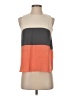 Monteau Color Block Orange Sleeveless Blouse Size S - photo 1