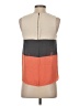 Monteau Color Block Orange Sleeveless Blouse Size S - photo 2
