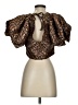 Topshop 100% Polyester Brown Short Sleeve Blouse Size 6 - photo 2