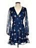 Lush 100% Polyester Blue Cocktail Dress Size S - photo 1