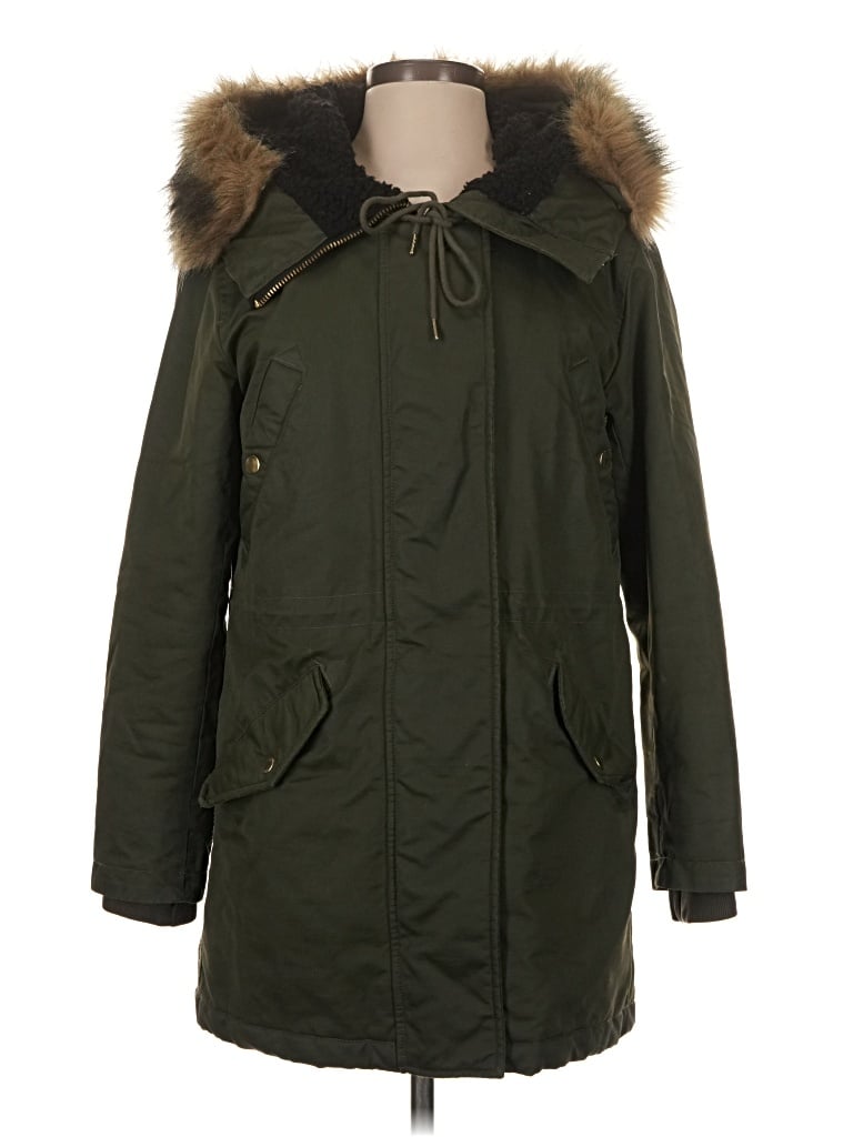 Pre-owned Jcrew Coat In Green