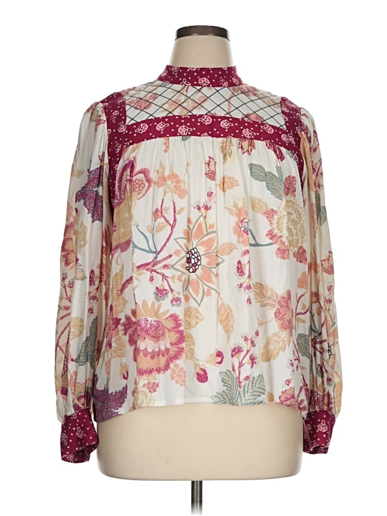 Pre-owned Let Me Be Long Sleeve Blouse In Ivory