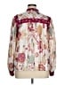 Let Me Be 100% Viscose Floral Ivory Long Sleeve Blouse Size XL - photo 2