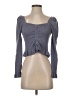 Zara Gray Long Sleeve Top Size S - photo 1