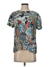 J.Crew Paisley Teal Short Sleeve Blouse Size 2 - photo 1