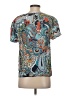 J.Crew Paisley Teal Short Sleeve Blouse Size 2 - photo 2