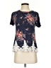 Jolt Floral Blue Short Sleeve Blouse Size XS - photo 1