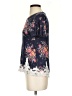 Jolt Floral Blue Short Sleeve Blouse Size XS - photo 5