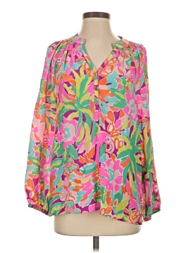 Lilly Pulitzer Long Sleeve Silk Top