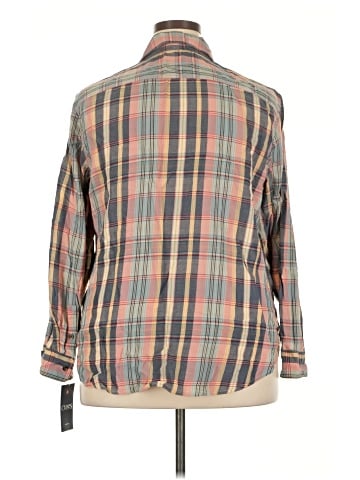 Chaps 3/4 Sleeve Button-Down Shirt (view 2)
