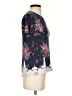Jolt Floral Blue Short Sleeve Blouse Size XS - photo 4