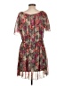Elle 100% Polyester Floral Brown Casual Dress Size L - photo 2