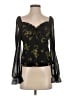 Topshop 100% Polyester Black 3/4 Sleeve Blouse Size 4 - photo 1