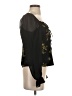 Topshop 100% Polyester Black 3/4 Sleeve Blouse Size 4 - photo 4