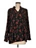 Joan Rivers 100% Polyester Floral Black Long Sleeve Blouse Size 6 - photo 1