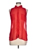 Ambiance Apparel 100% Polyester Red Sleeveless Blouse Size L - photo 1