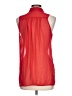 Ambiance Apparel 100% Polyester Red Sleeveless Blouse Size L - photo 2