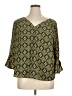 41Hawthorn 100% Polyester Yellow 3/4 Sleeve Blouse Size XL - photo 1