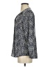 Joie 100% Silk Animal Print Blue Long Sleeve Silk Top Size S - photo 5