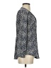 Joie 100% Silk Animal Print Blue Long Sleeve Silk Top Size S - photo 4