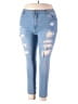 Assorted Brands Hearts Blue Jeans Size 22 - photo 1