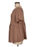 Shein Brown Short Sleeve Top Size 6 - photo 5