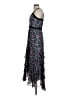 Saloni 100% Polyester Floral Black Cocktail Dress Size 4 - photo 5