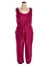 Connected Apparel 100% Polyester Solid Burgundy Jumpsuit Size 14 - photo 1