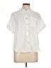 Monteau 100% Polyester Solid Ivory Short Sleeve Blouse Size L - photo 1